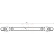 Apec Brake Hydraulic Hose Line Rear HOS3011