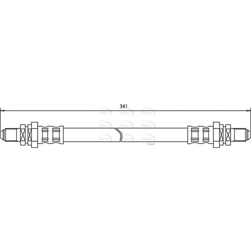Apec Brake Hydraulic Hose Line Rear HOS3011