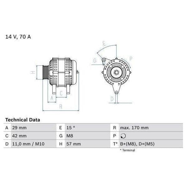 Bosch Reman Alternator 4996 0986049960 Bosch  - Town Parts