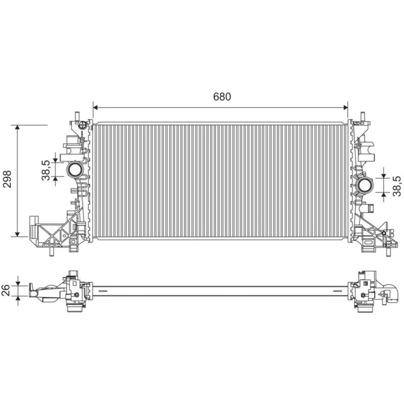 Valeo Engine Radiator 701376