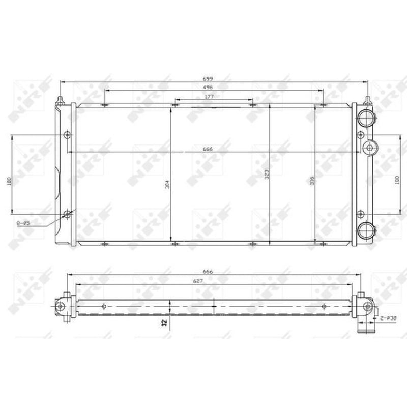 NRF Engine Radiator 53960