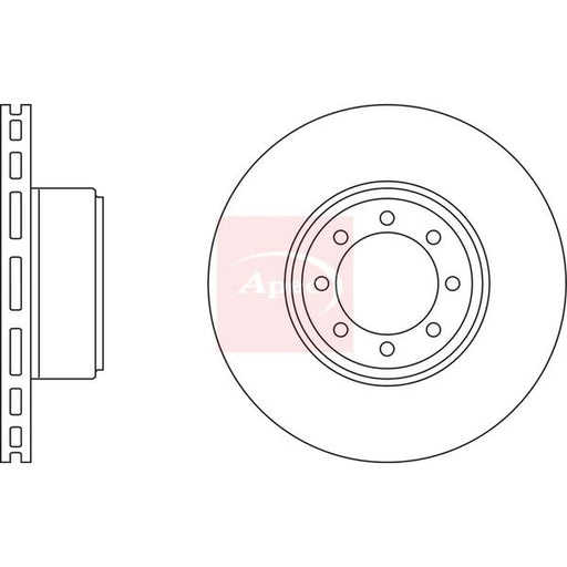 Apec 2 x Vented Rear Brake Discs DSK2535
