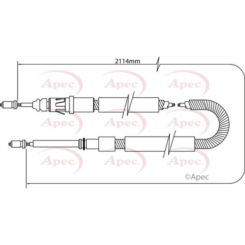 Apec Handbrake Cable Left Rear CAB1344