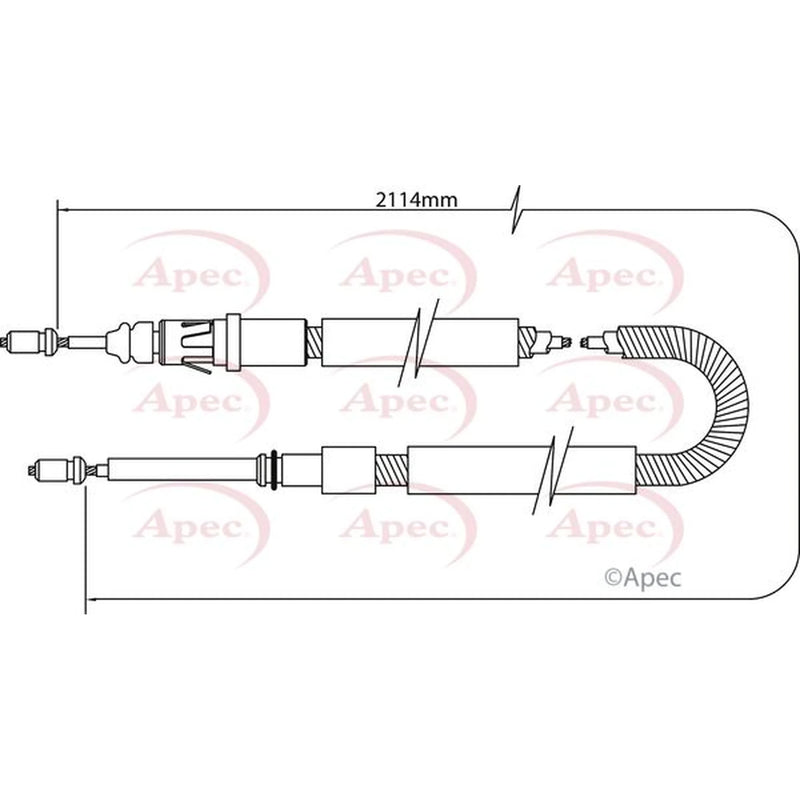 Apec Handbrake Cable Left Rear CAB1344