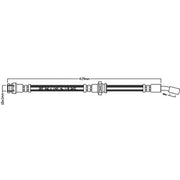 Juratek Brake Hydraulic Hose Line Front JBH1320