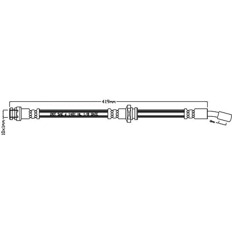 Juratek Brake Hydraulic Hose Line Front JBH1320