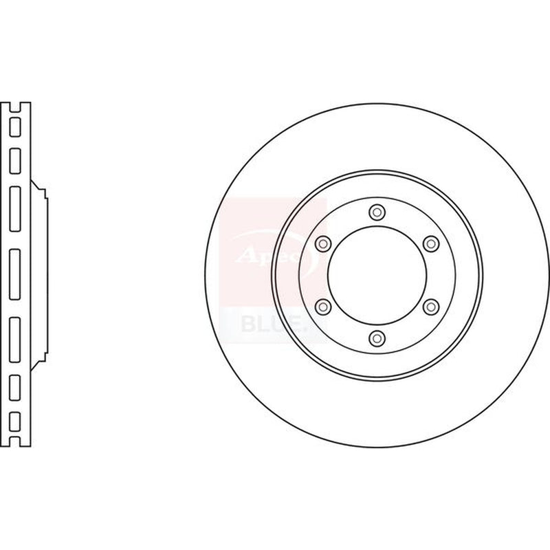 Apec 2 x Vented Front Brake Discs SDK6789