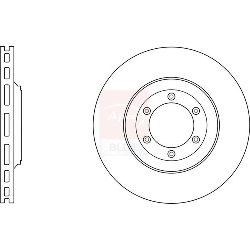 Apec 2 x Vented Front Brake Discs SDK6789