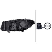 Hella Headlight Headlamp H7/H7 Right 1LL 010 131-941