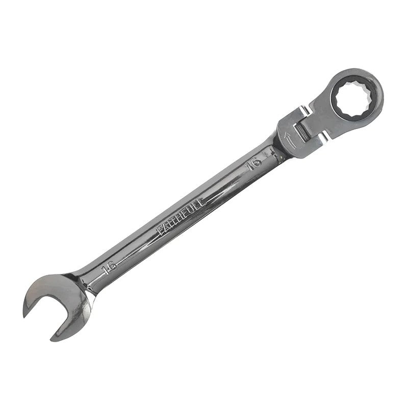 Faithfull Ratchet Combination Spanner Flex Head CV 8-30mm