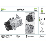 Valeo Air Conditioning Compressor 699306