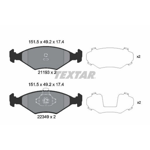 Textar Brake Pad Set 2119303