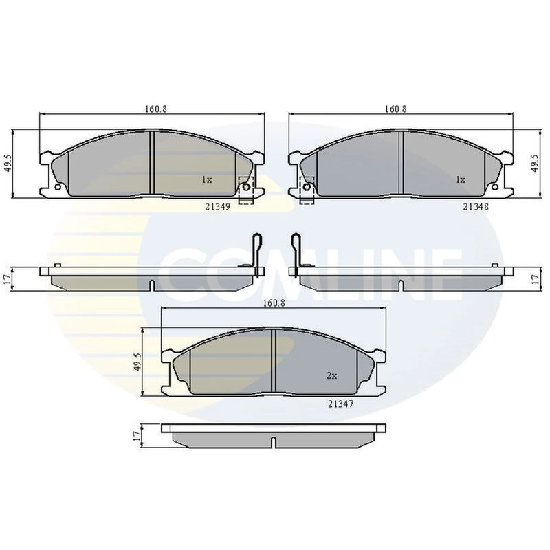 Comline 4 x Front Brake Pad Set CBP3863