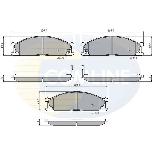 Comline 4 x Front Brake Pad Set CBP3863