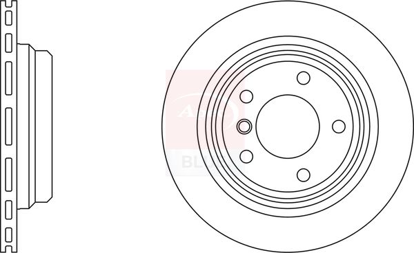 Apec 2 x Brake Disc Set Vented