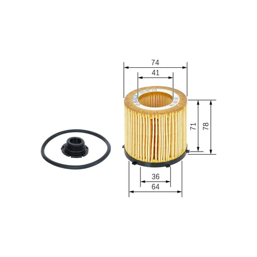 Bosch Car Oil Filter P7178 Fits Bmw Z4 Sdrive 20I Cabrio - 2.0 - 11-16 F02640717 Bosch  - Town Parts