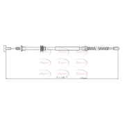 Apec Handbrake Cable Left Rear CAB1097