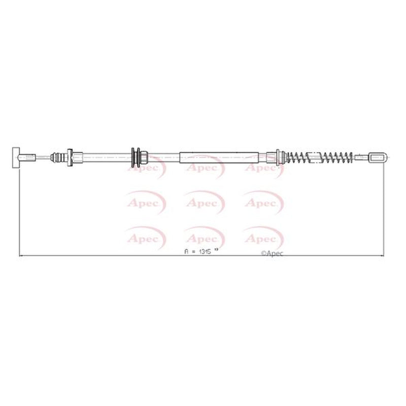Apec Handbrake Cable Left Rear CAB1097