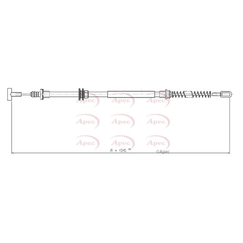 Apec Handbrake Cable Left Rear CAB1097