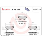 Brembo 4 x Front Brake Pad Set P79012