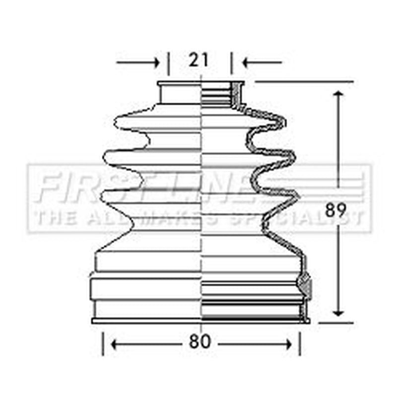 First Line Drive Shaft Bellow Kit Front Left FCB2787