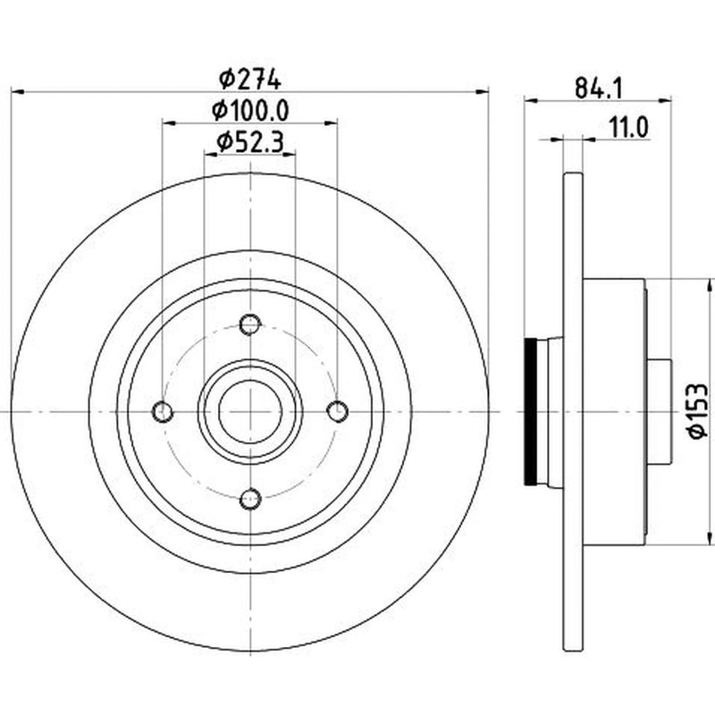 Mintex 2 x Rear Brake Discs MDC2201