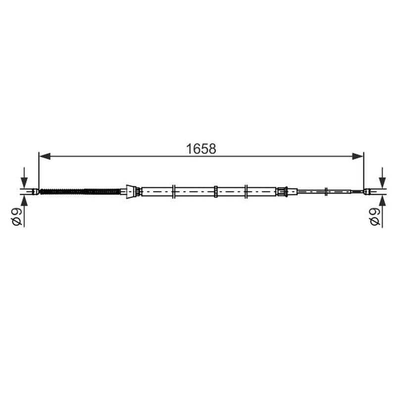 Bosch Handbrake Cable Right Rear 1 987 482 865