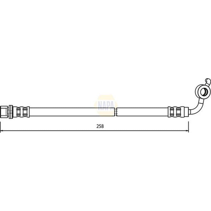 NAPA Brake Hydraulic Hose Line Front Left NBH1293