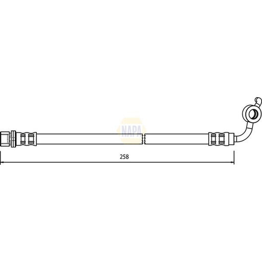 NAPA Brake Hydraulic Hose Line Front Left NBH1293