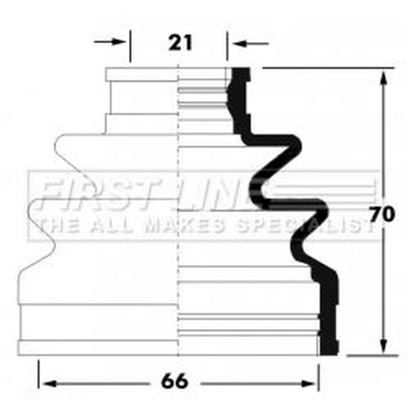 First Line Drive Shaft Bellow Kit Rear Left FCB6040