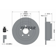 Textar 2 x Solid Rear Brake Discs 92082000