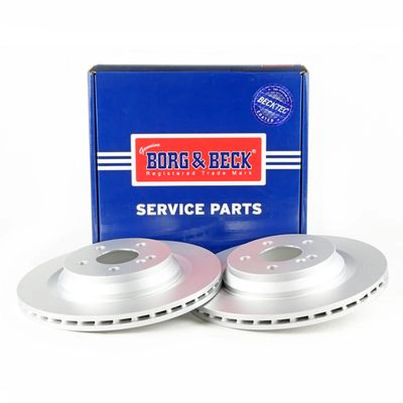 Borg & Beck 2 x Vented Rear Brake Discs BBD4677