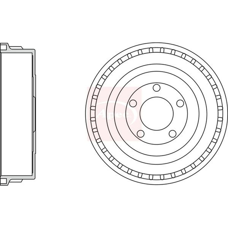Apec Brake Drum Assembly Rear DRM9971