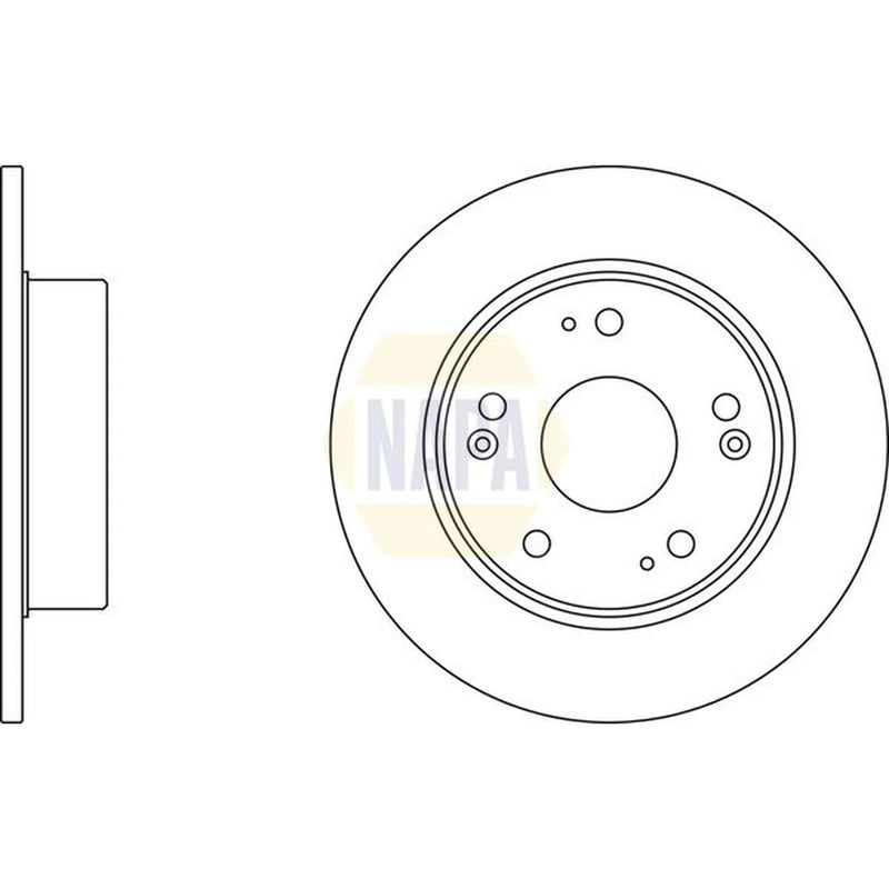 NAPA 2 x Solid Rear Brake Discs NBD5765