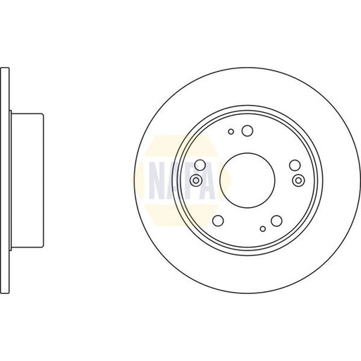NAPA 2 x Solid Rear Brake Discs NBD5765
