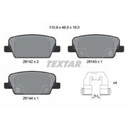 Textar Rear Brake Pad Set 2614201