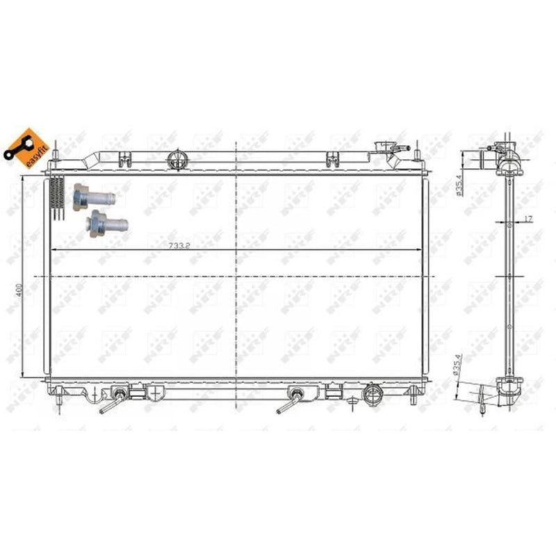NRF Engine Radiator 56081