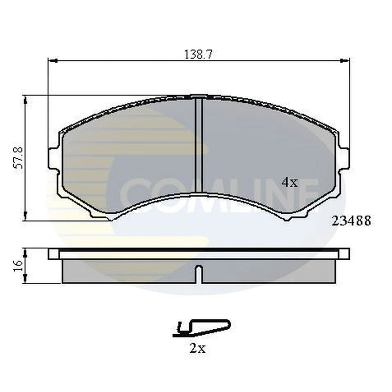 Comline 4 x Front Brake Pad Set CBP3172
