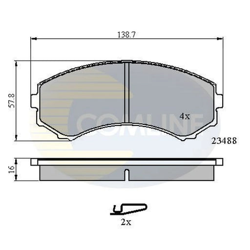 Comline 4 x Front Brake Pad Set CBP3172