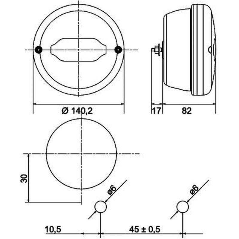 Hella Tail Light / Lamp P21W Right 2SD 013 155-001