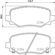 DON Rear Brake Pad Set PCP1889