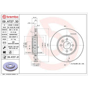 Brembo 2 x Front Brake Discs 09.A727.31