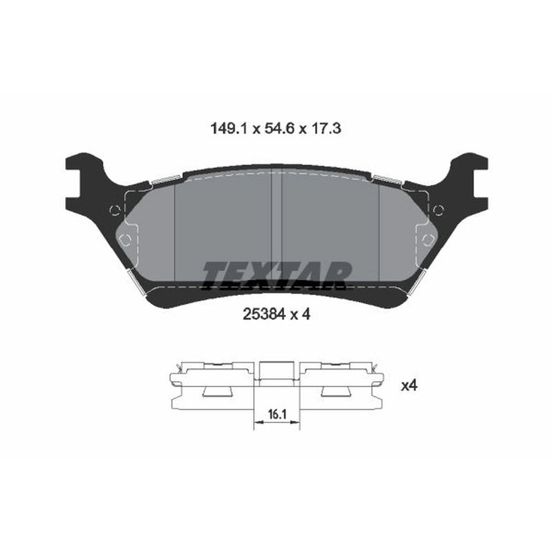 Textar Brake Pad Set 2538401