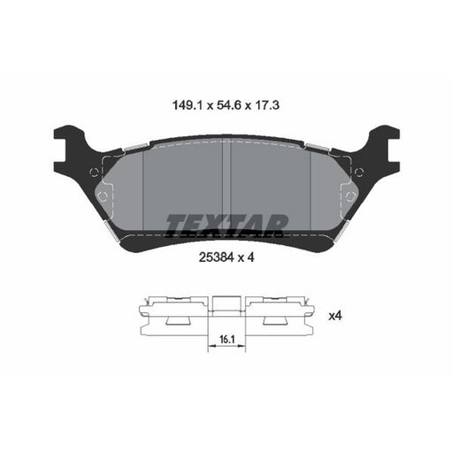 Textar Brake Pad Set 2538401
