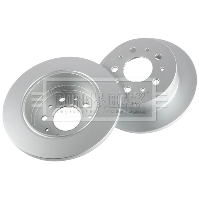 Borg & Beck 2 x Solid Rear Brake Discs BBD4609