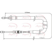 Apec Handbrake Cable Right Rear CAB1384