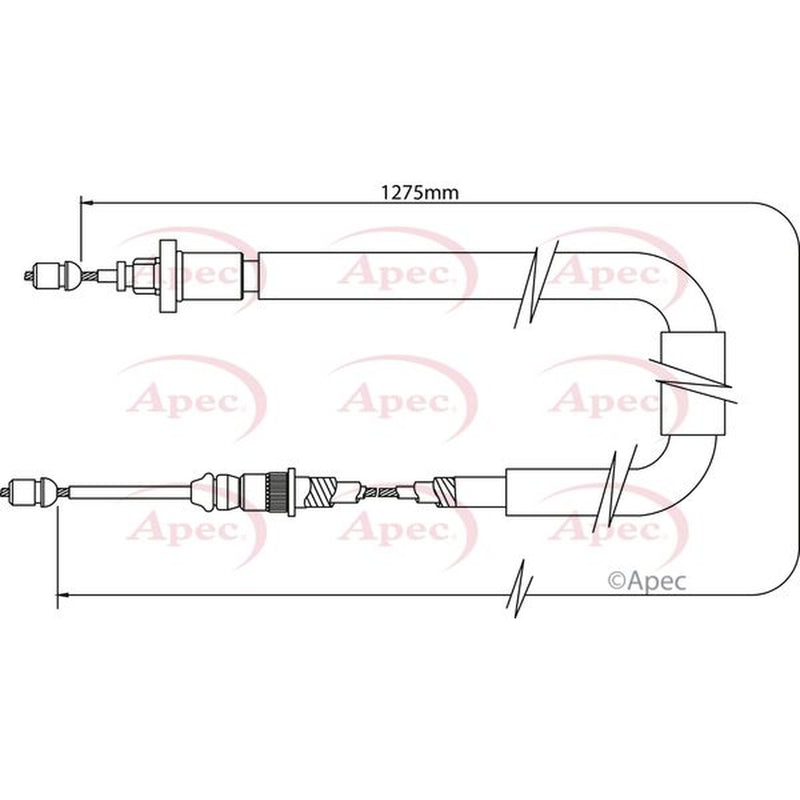 Apec Handbrake Cable Right Rear CAB1384