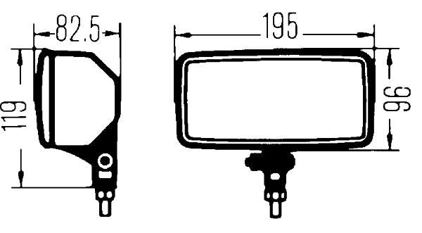Hella High Beam Headlight Left 1FD 005 700-471