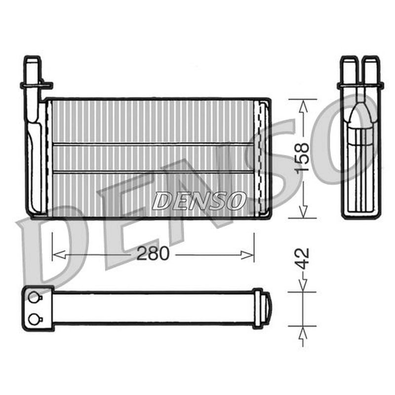 Denso Heater Matrix Core Heat Exchanger DRR25001