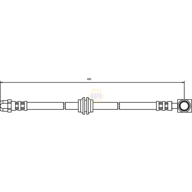 NAPA Brake Hydraulic Hose Line Rear NBH1391